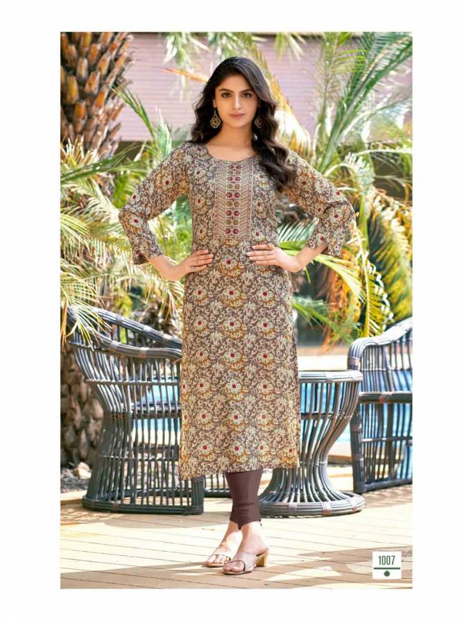 Rolex Vol 1 By Colourpix 1001 To 1008 Printed Kurtis Exporters In India
